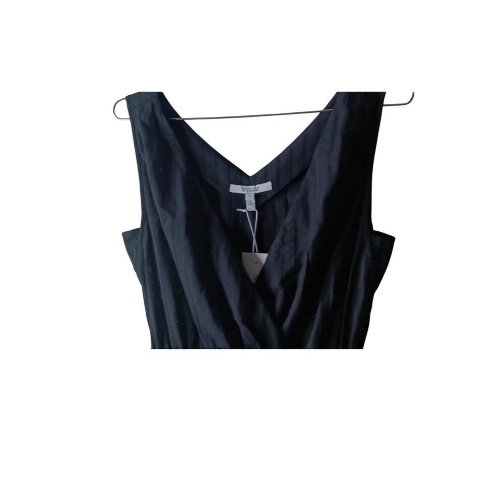 Derek Lam 10 Crosby Abby Black Cotton Tie Waist Mini Dress Sz 0 NWT $425 - Picture 7 of 16
